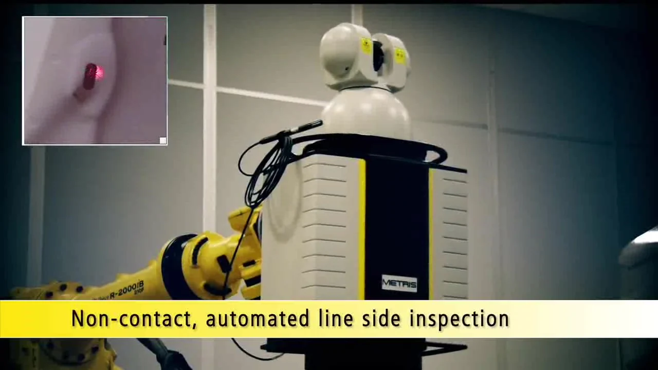 Nikon Laser Radar mounted on a robot for non-contact inspection